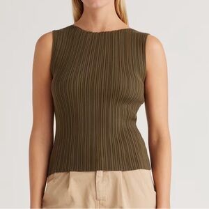 Quince Cotton Cashmere Ribbed Tank